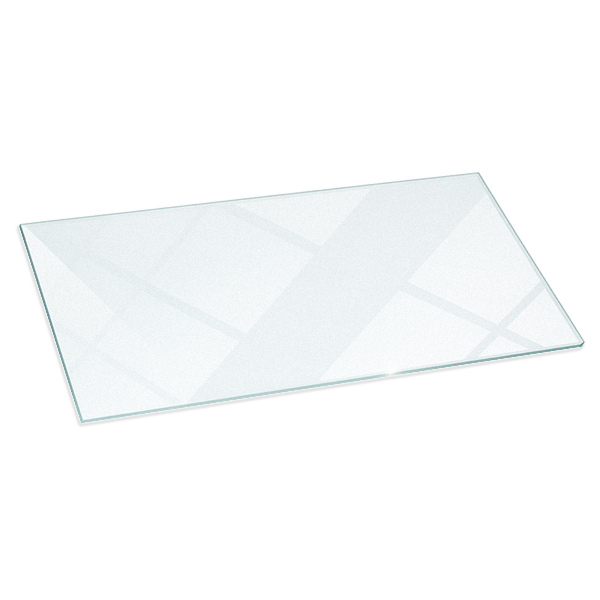 Rectangular translucent glass hearth 47x23 in (120x60 cm)