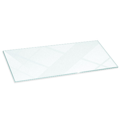 Rectangular translucent glass hearth 49x19 in (125x50 cm)
