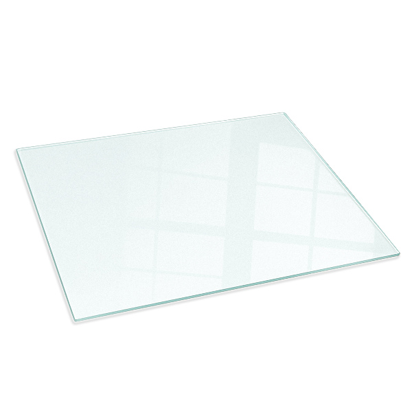 Rectangular translucent glass hearth 23x15 in (60x40 cm)