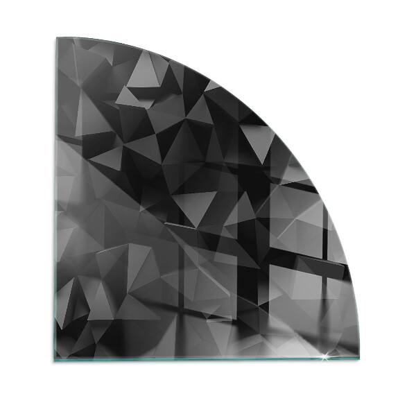 Quarter-circle tempered glass hearth Three-dimensional geometry