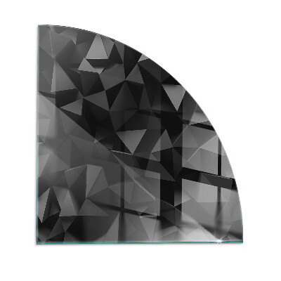 Quarter-circle tempered glass hearth Three-dimensional geometry