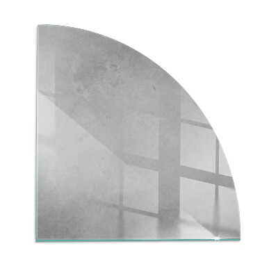 Quarter-circle toughened glass hearths Concrete texture with effect