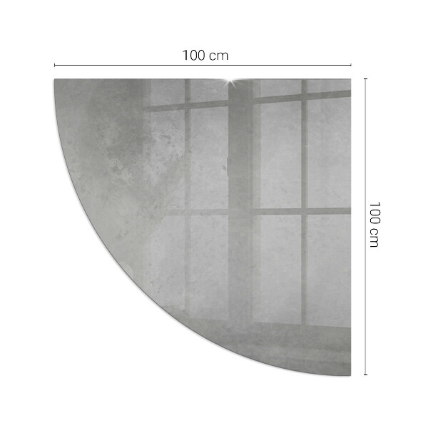 Quarter-circle toughened glass hearths Concrete texture with effect