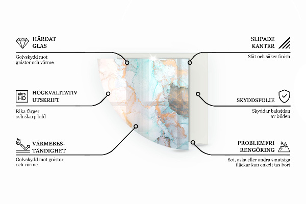 Quarter-circle tempered glass hearth Boards in different shades