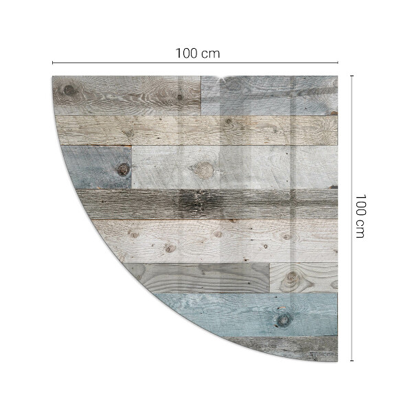 Quarter-circle tempered glass hearth Boards in different shades