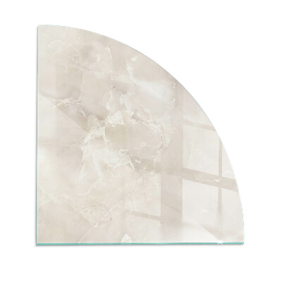 Quarter-circle toughened glass hearths Natural marble pattern
