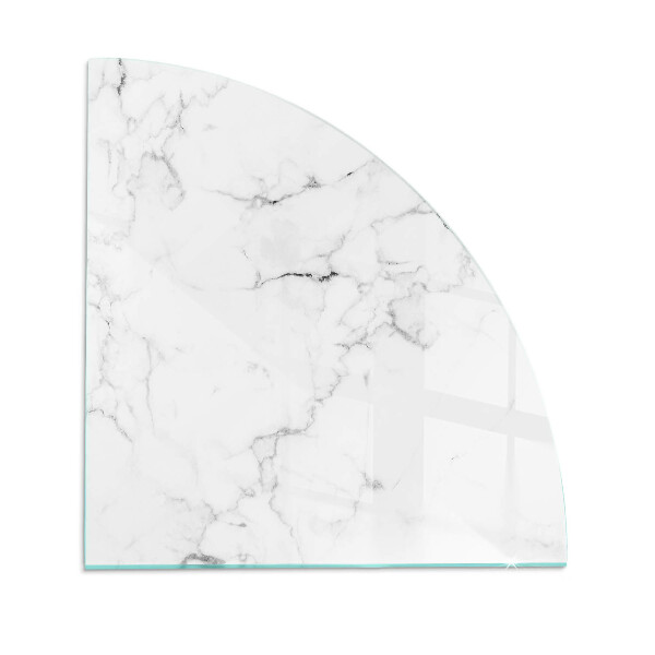 Quarter-circle toughened glass hearths Marble pattern with veins