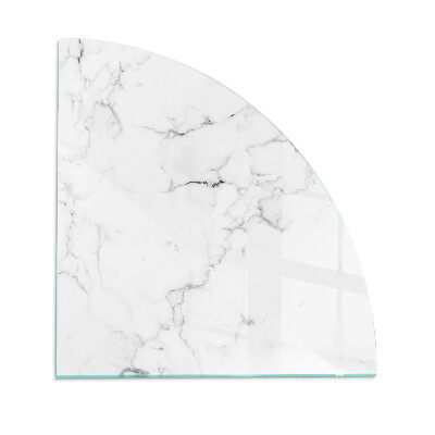 Quarter-circle toughened glass hearths Marble pattern with veins