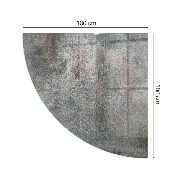 Quarter-circle toughened glass hearths Raw surface texture