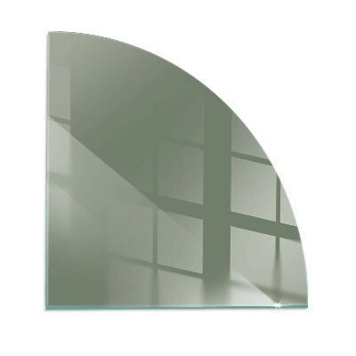 Quarter-circle toughened glass hearths Olive colour