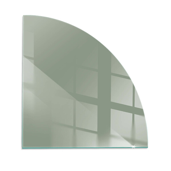 Quarter-circle toughened glass hearths Grey-green colour