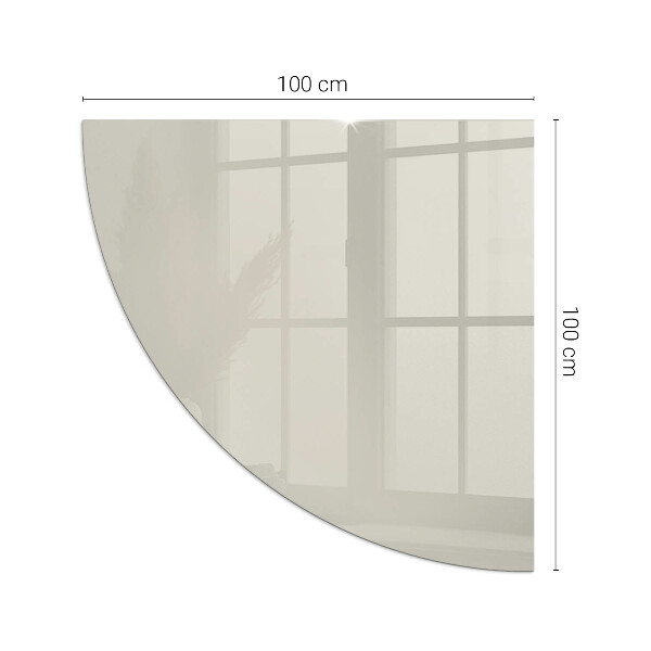 Quarter-circle tempered glass hearth Light Cream Colour