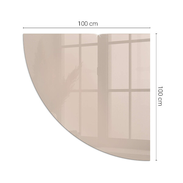 Quarter-circle toughened glass hearths Colour Light Brown