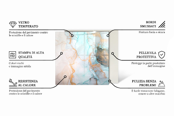 Square glass hearth Wood grain in cross-section