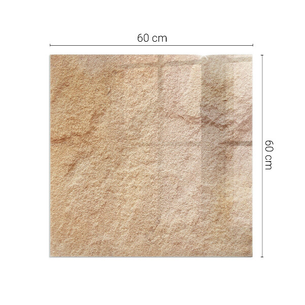 Square glass hearth for wood stove Natural stone texture