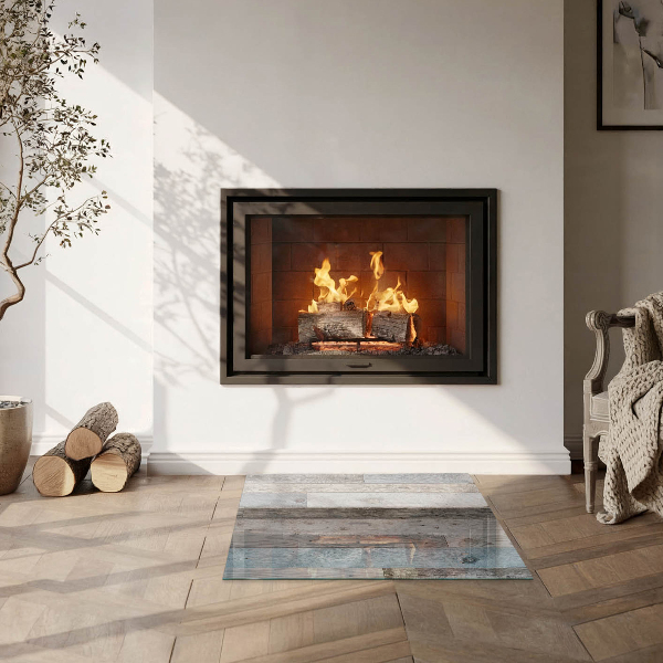 Square glass hearth for log burner Boards in different shades