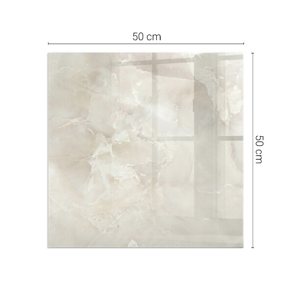 Square glass hearth Natural marble pattern