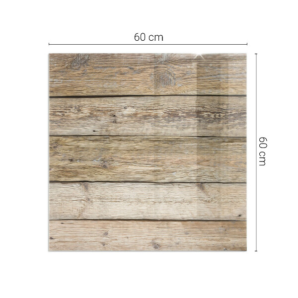 Square glass hearth for log burner Texture of wooden boards