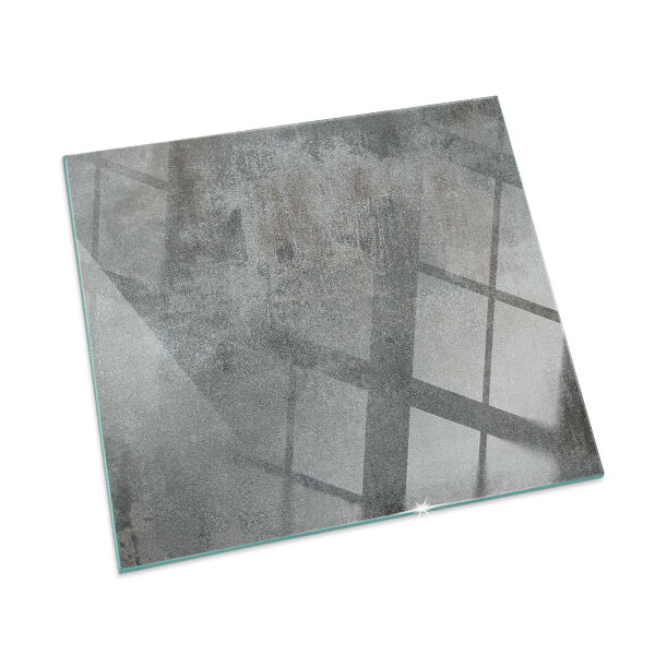 Square glass hearth Raw surface texture