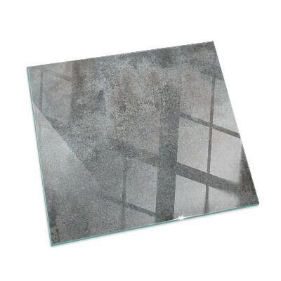 Square glass hearth Raw surface texture