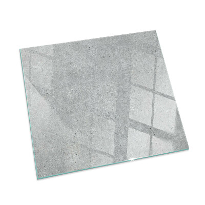 Square glass hearth Raw concrete texture