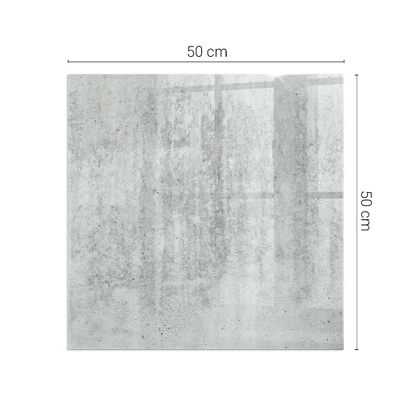 Square glass hearth for log burner Raw concrete texture