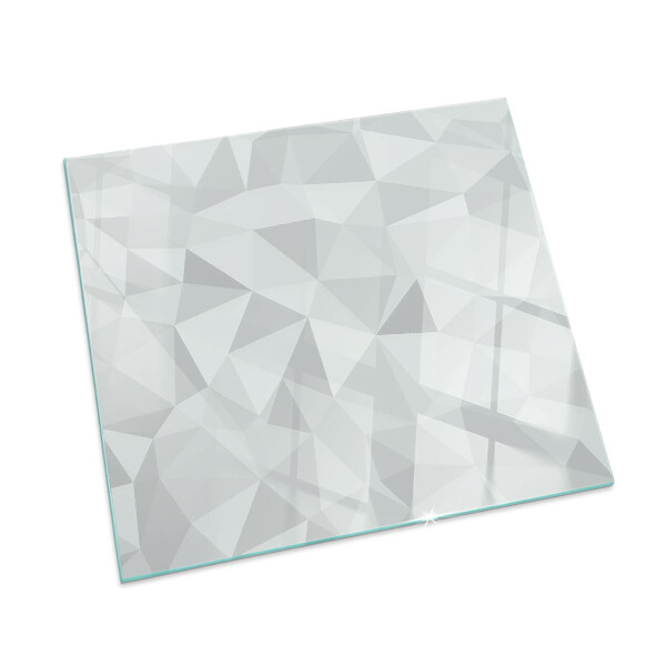 Square glass hearth Abstract geometric pattern