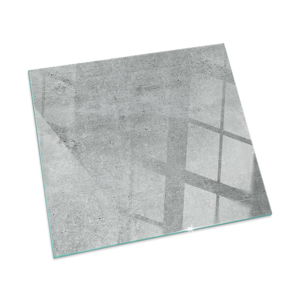 Square glass hearth Raw concrete texture