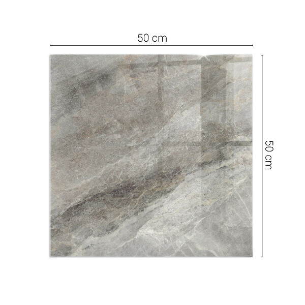 Square glass hearth for log burner Natural stone pattern