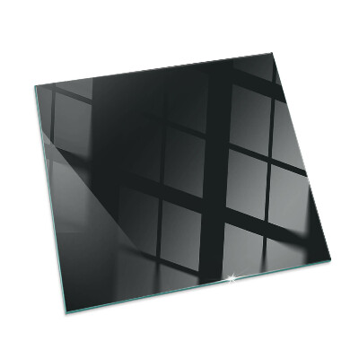 Square glass hearth for log burner Colour Black