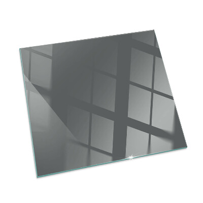 Square glass hearth Colour Grey-brown