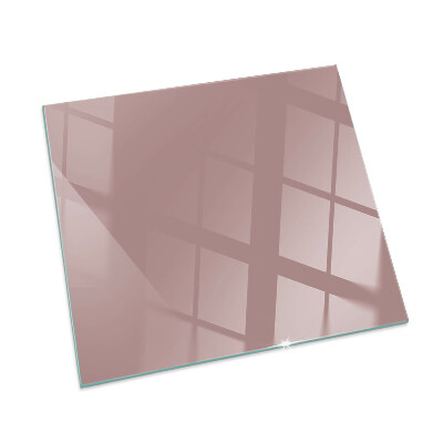 Square glass hearth for log burner Colour Pink