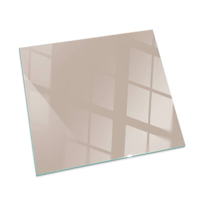 Square glass hearth Colour Light Brown