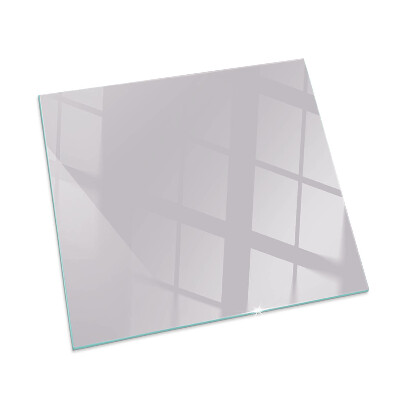 Square glass hearth for log burner Light purple colour