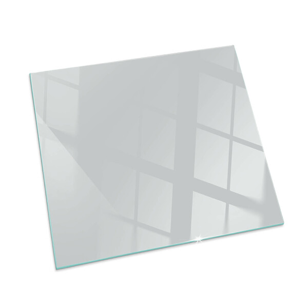 Square glass hearth Colour Grey