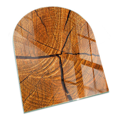 Half-oval toughened glass hearths Wood grain in cross-section