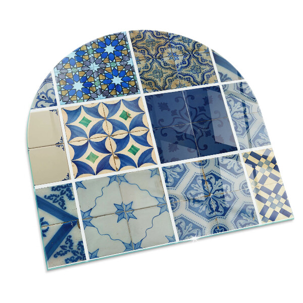 Half-oval toughened glass hearths Ceramic tile patterns