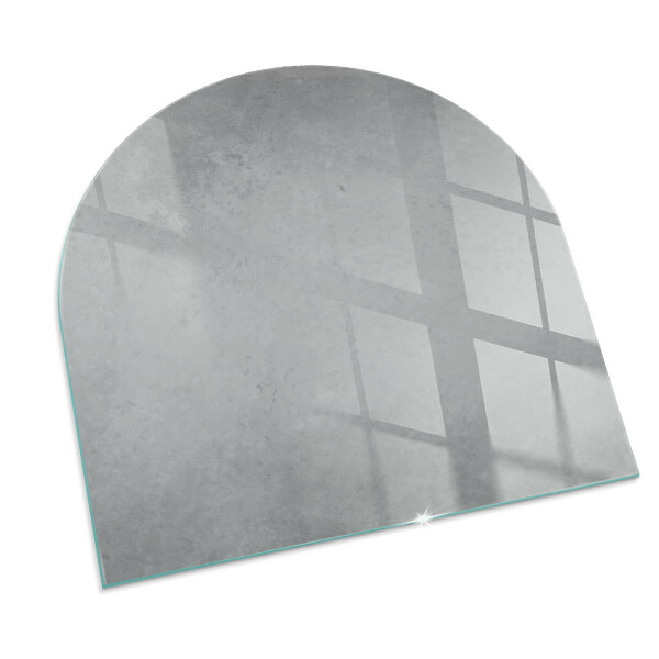 Half-oval toughened glass hearths Concrete texture with effect