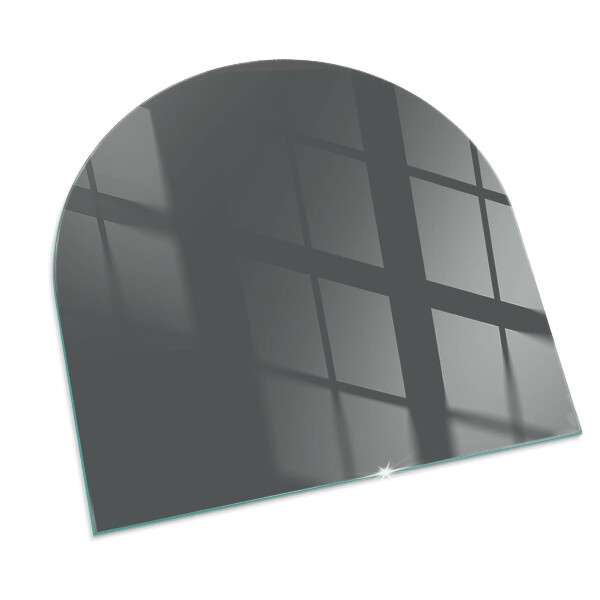 Half-oval toughened glass hearths Colour Grey-brown