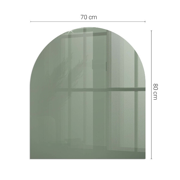 Half-oval toughened glass hearths Olive colour