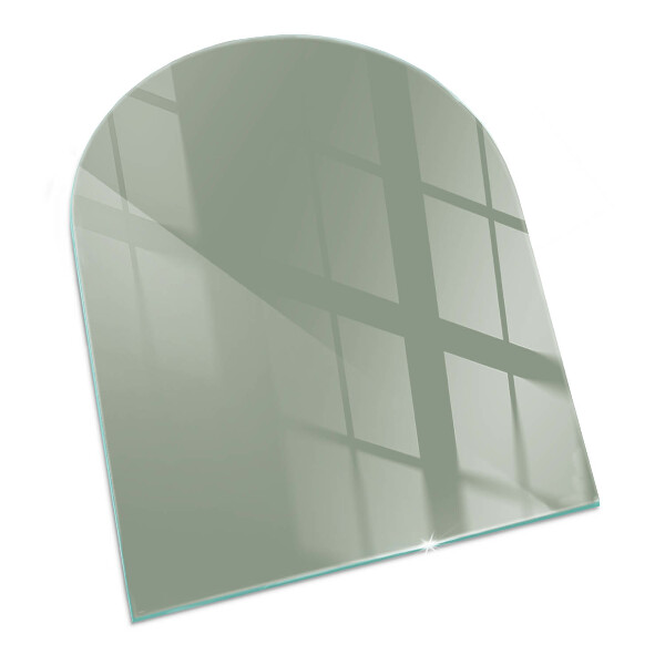 Half-oval toughened glass hearths Grey-green colour
