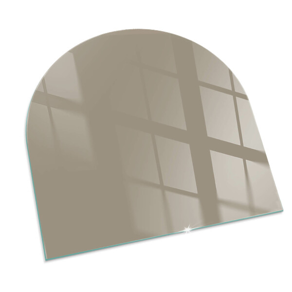 Half-oval toughened glass hearths Colour Brown