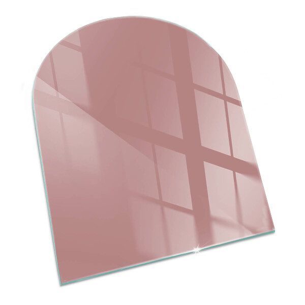 Half-oval tempered glass hearth Colour Pink
