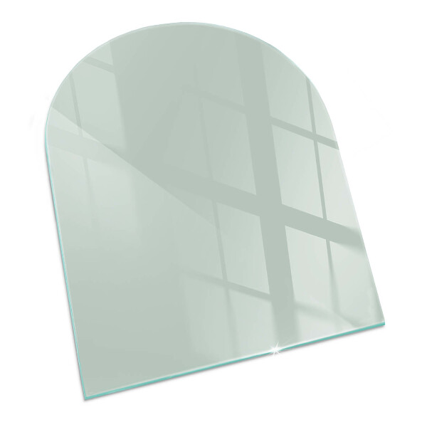 Half-oval toughened glass hearths Colour Light Green