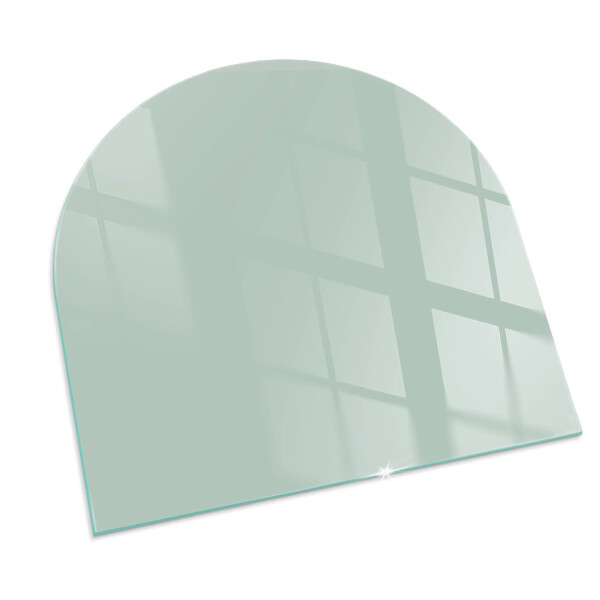 Half-oval toughened glass hearths Colour Light Green