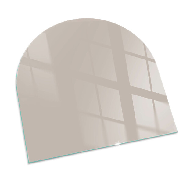 Half-oval toughened glass hearths Colour Light Brown
