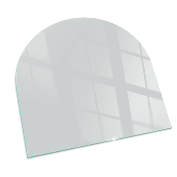 Half-oval toughened glass hearths Colour Grey