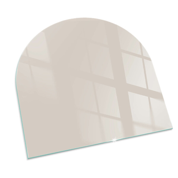 Half-oval tempered glass hearth Colour Pale Pink