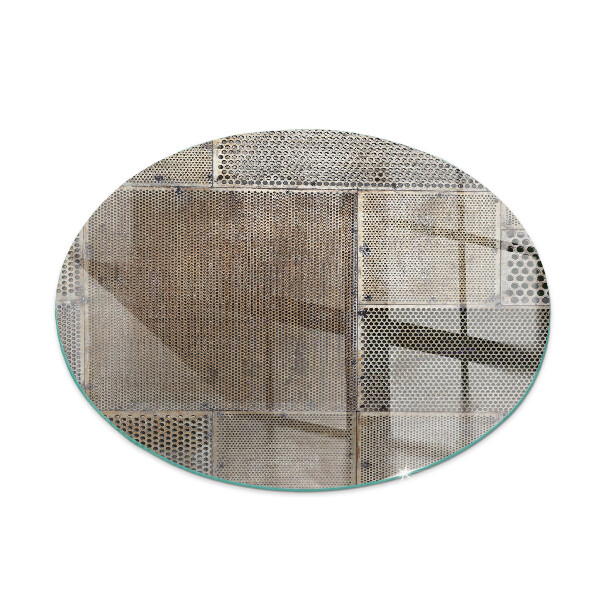 Round glass hearths for wood burners Perforated sheet pattern