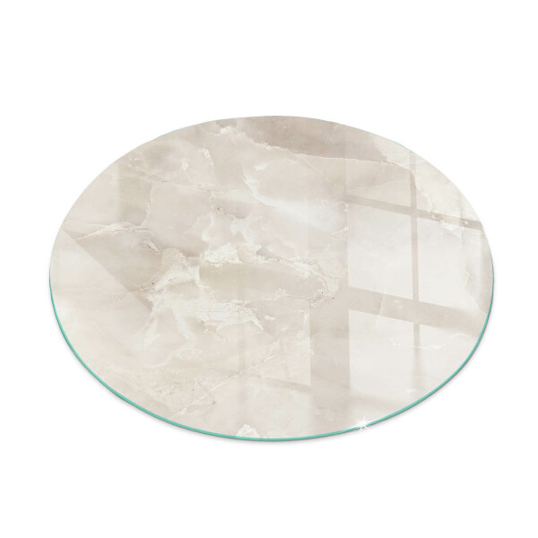 Round glass hearths for wood burners Natural marble pattern